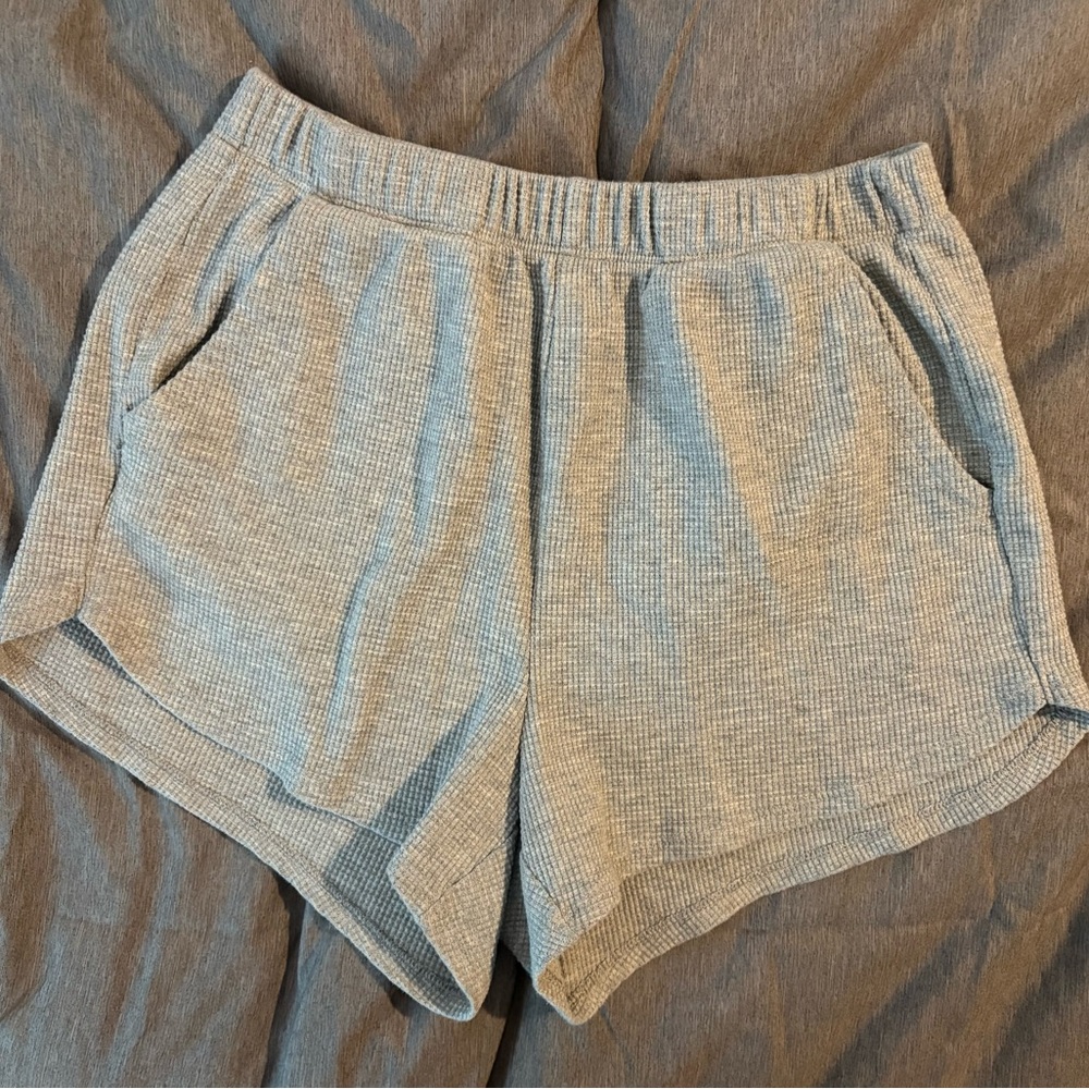 SO Gray Athletic Shorts Elastic Waistband